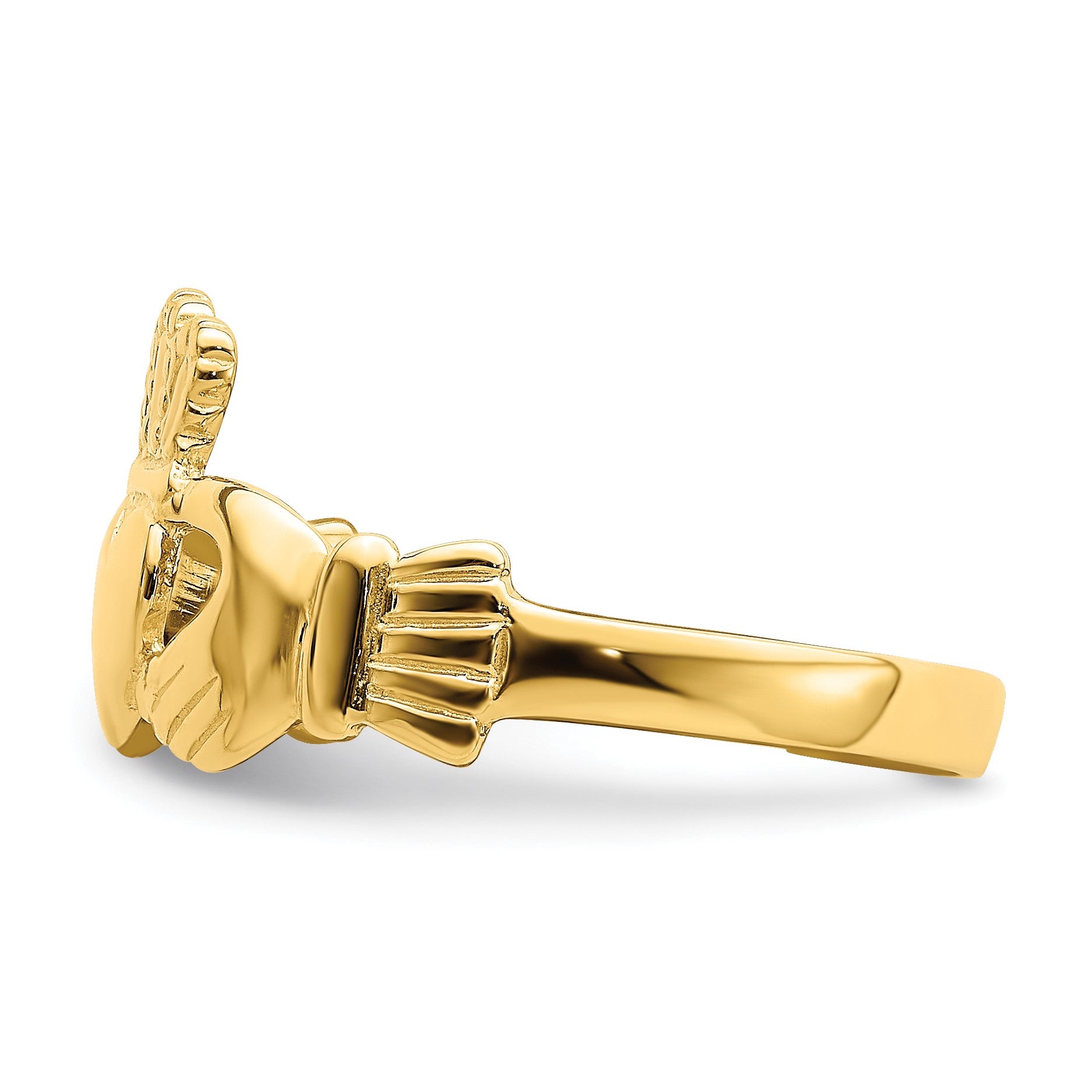 14k Polished Size 7 Claddagh Ring