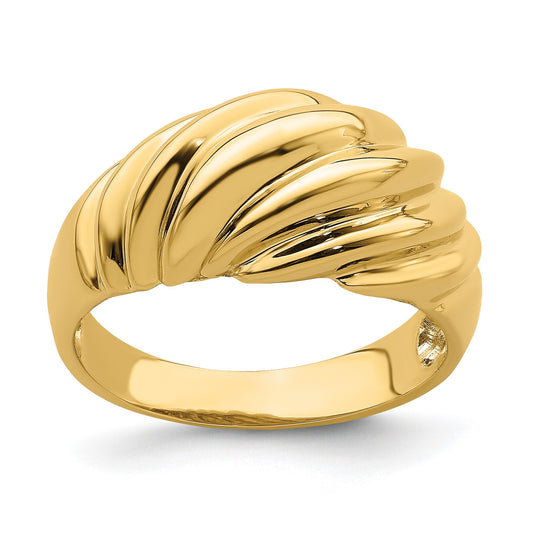 14k Polished Shrimp Fashion Ring