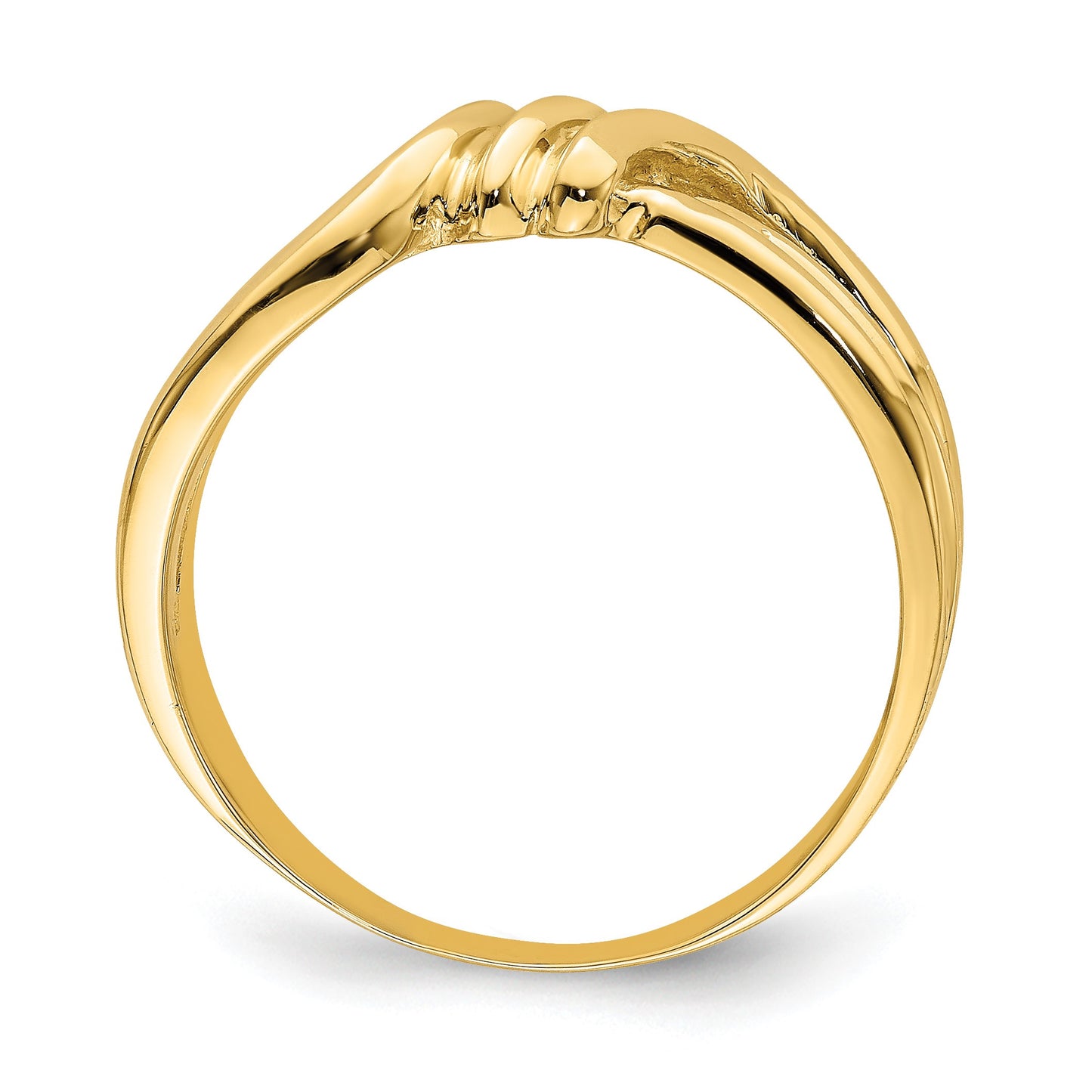 14k Polished Ribbed Twist Ring