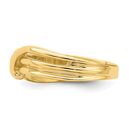 14k Polished Ribbed Twist Ring