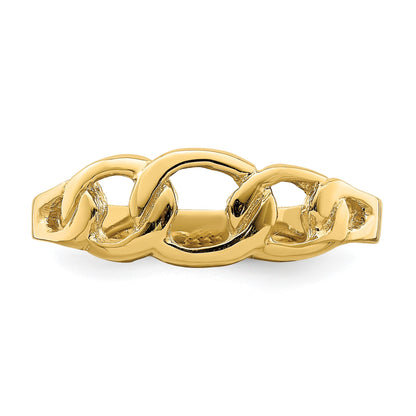 14K Polished Chain Link Ring