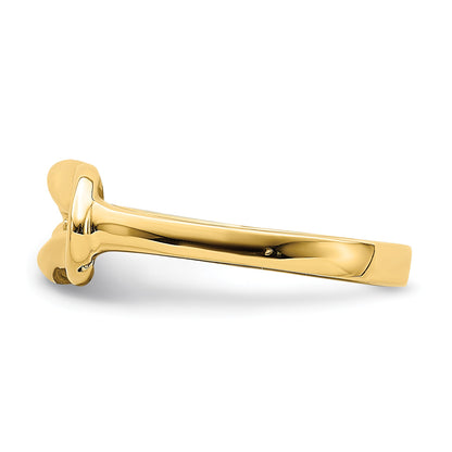 14k Polished Freeform Love Knot Ring