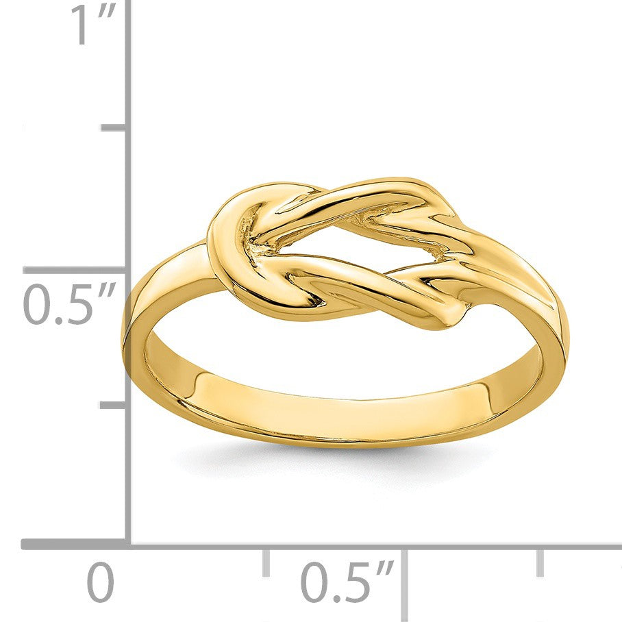14k Polished Freeform Love Knot Ring