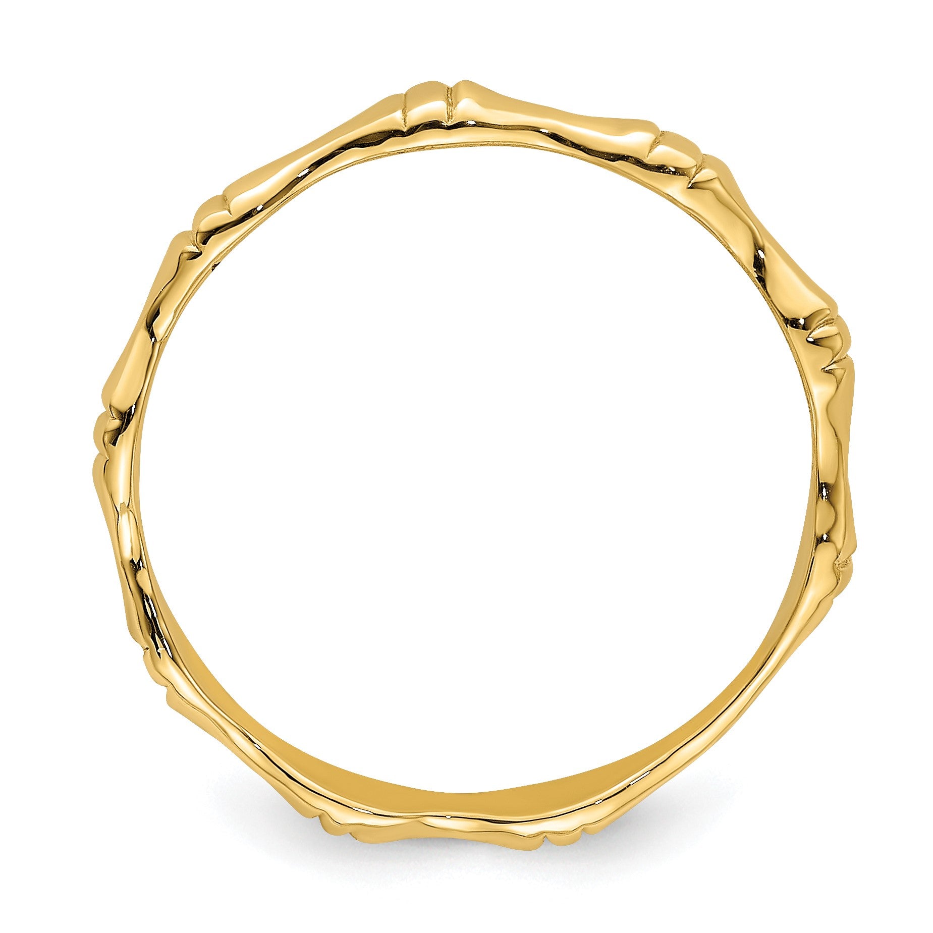 14k Polished Bamboo Band