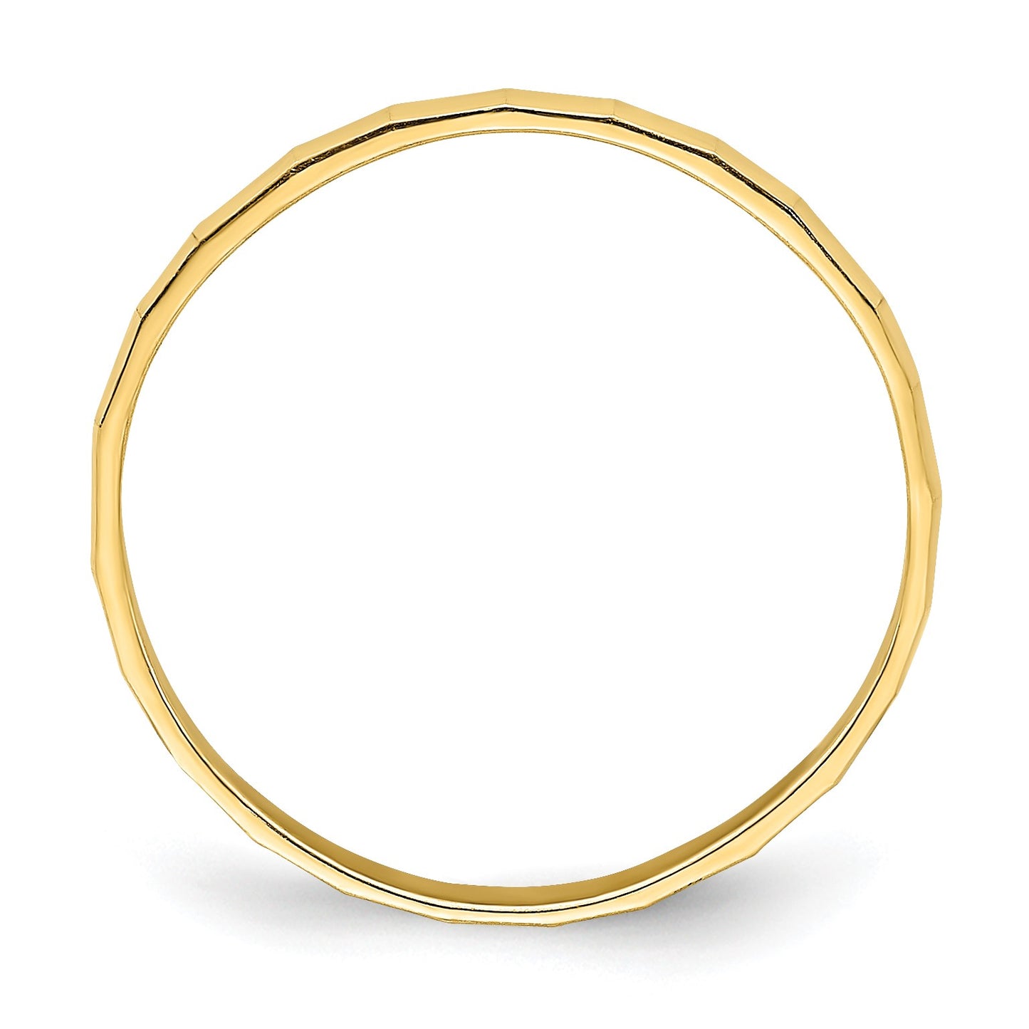 14k 1.5mm Bamboo Texture Band Size 3 Baby / Childs Ring
