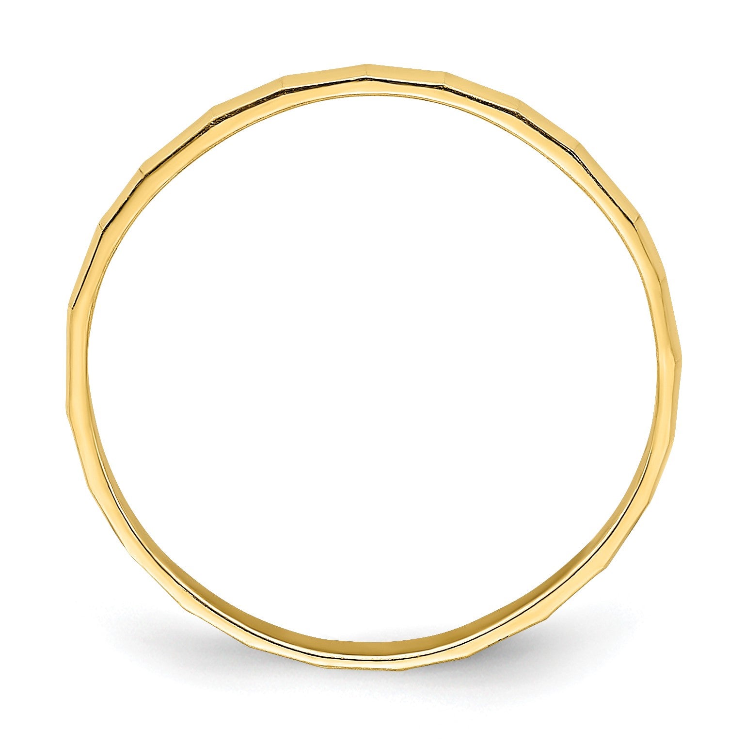 14k 1.5mm Bamboo Texture Band Size 3 Baby / Childs Ring
