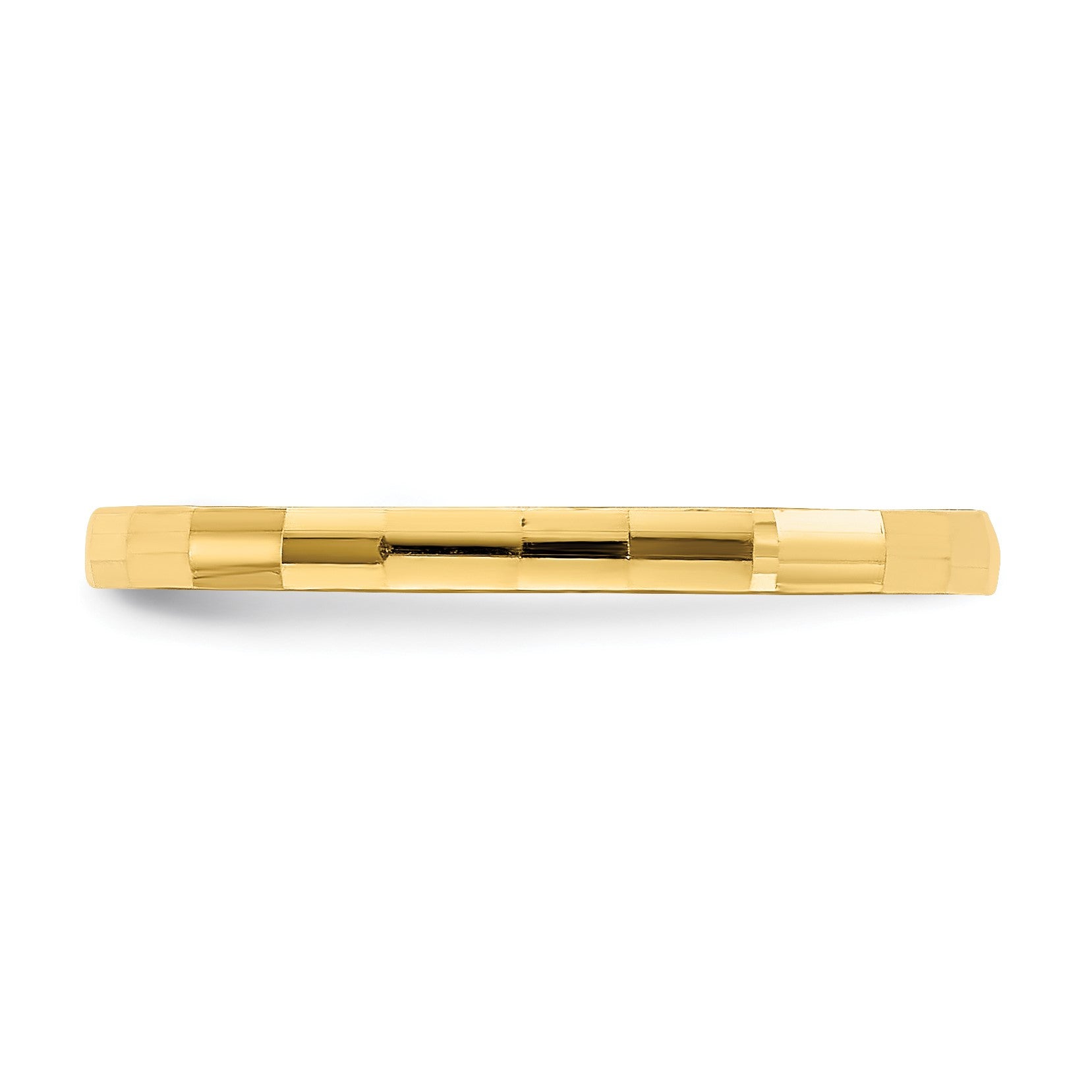 14k 1.5mm Bamboo Texture Band Size 3 Baby / Childs Ring