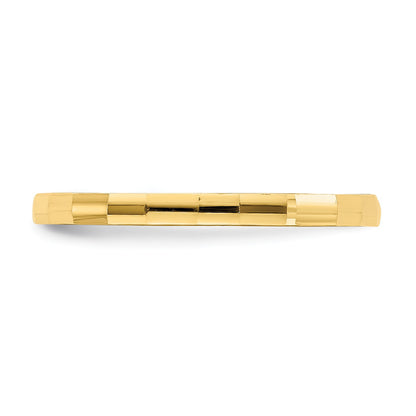 14k 1.5mm Bamboo Texture Band Size 3 Baby / Childs Ring