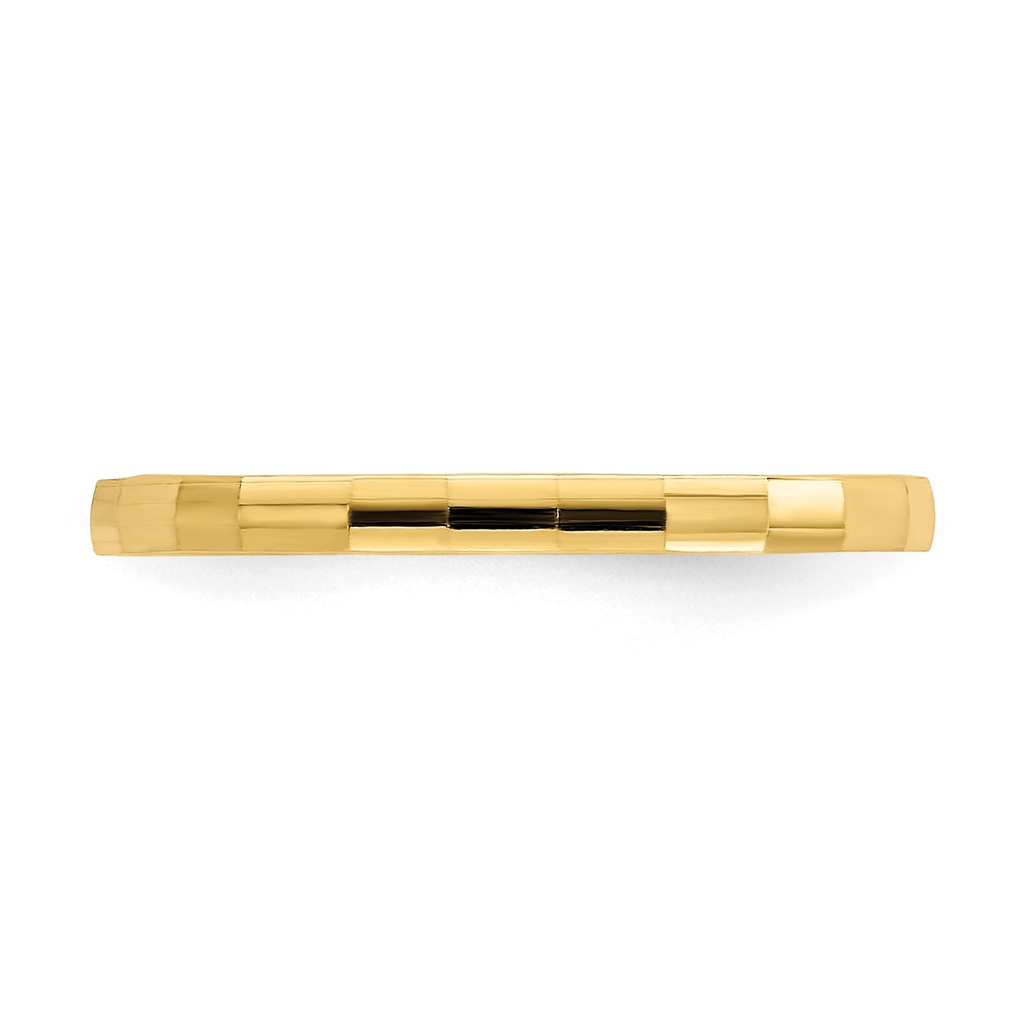 14k 1.5mm Bamboo Texture Band Size 3 Baby / Childs Ring