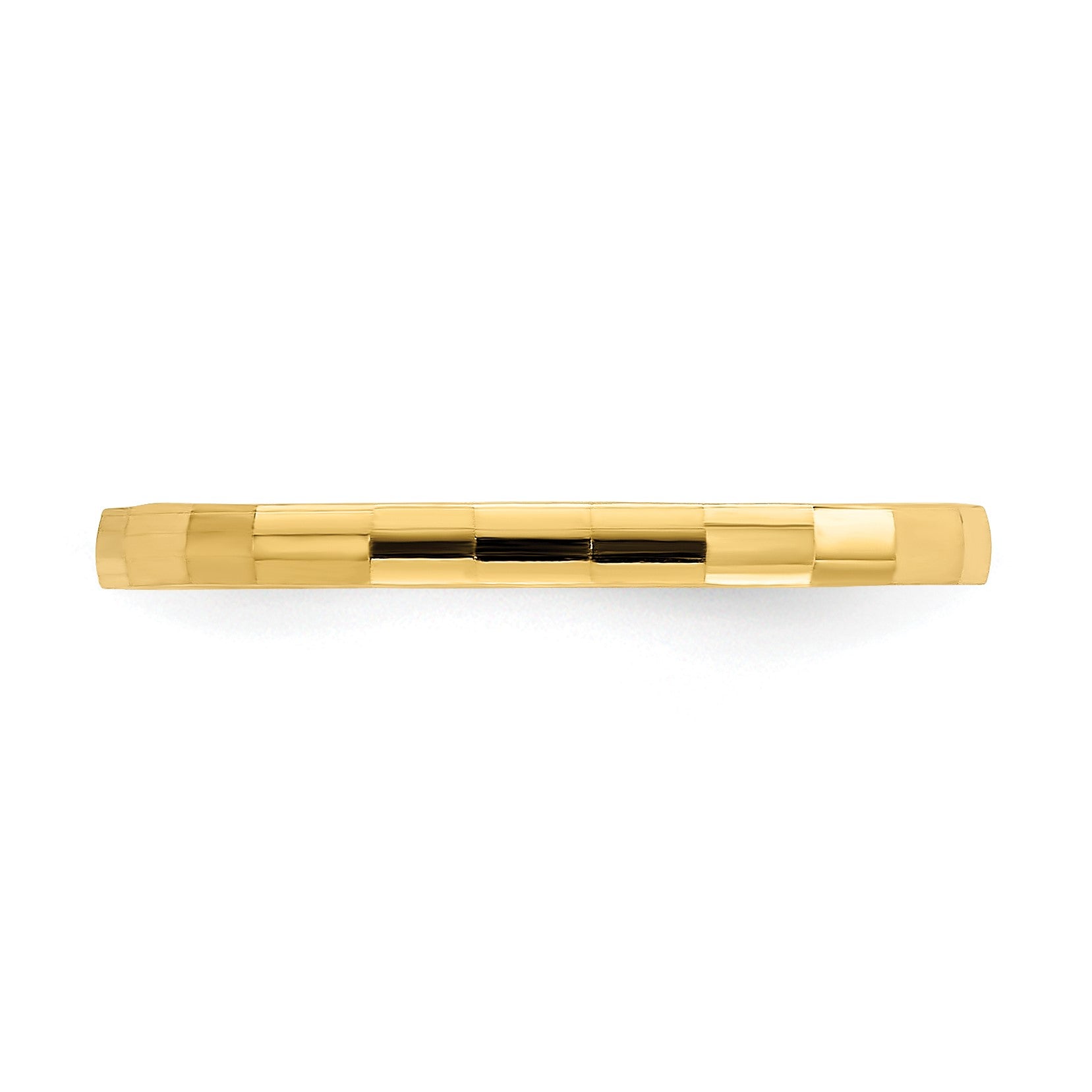 14k 1.5mm Bamboo Texture Band Size 3 Baby / Childs Ring