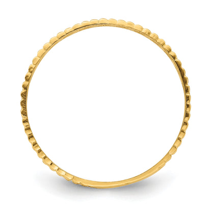 14k Leaf Engraved Thumb Ring (size 9)