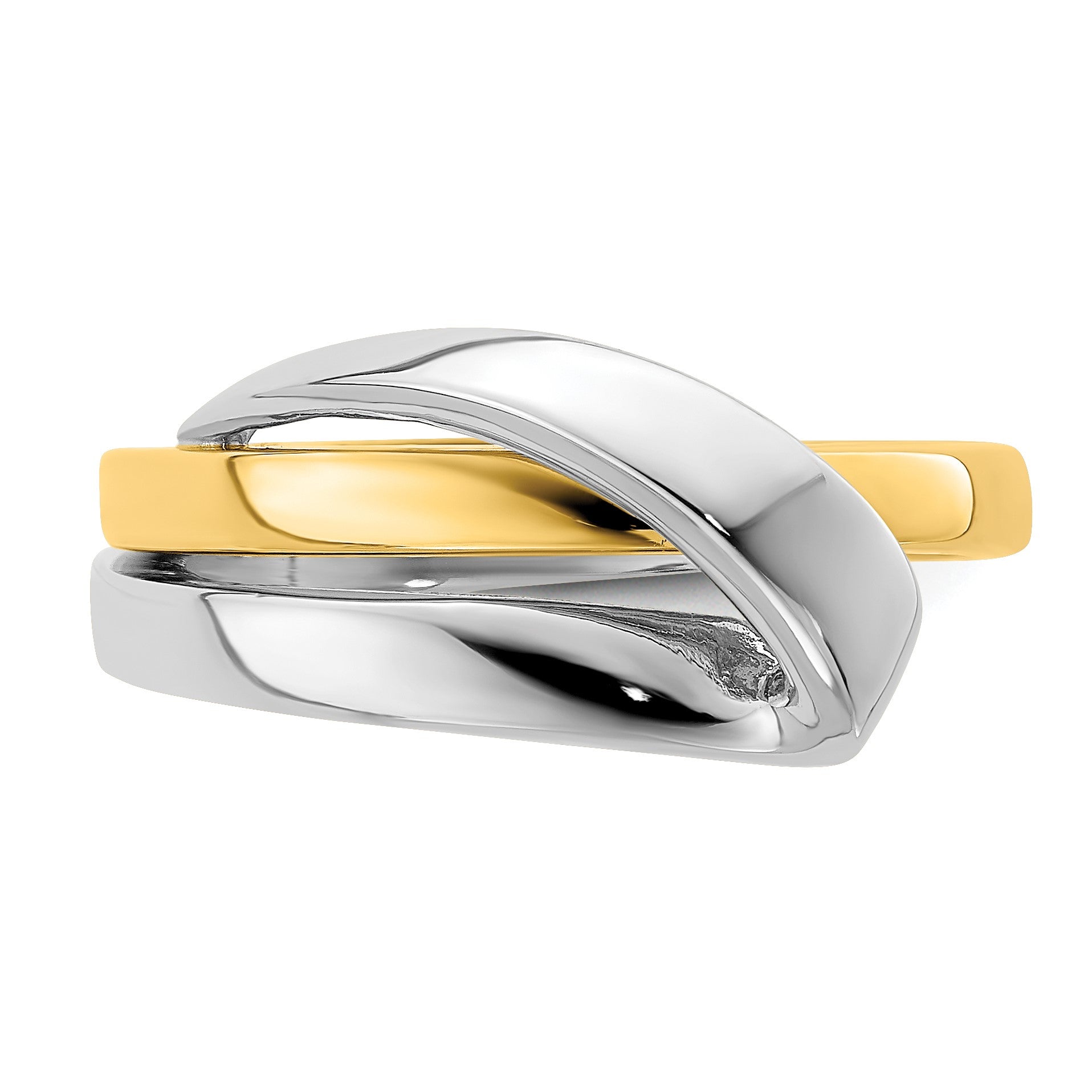14k Two-Tone Polished with Folded Design Ring
