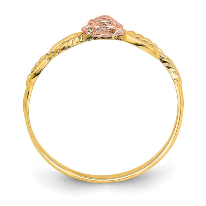 14k Two-Tone Flower Ring