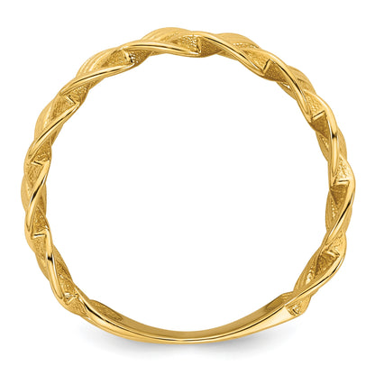 14k Polished Fancy Braided Size 7 Ring