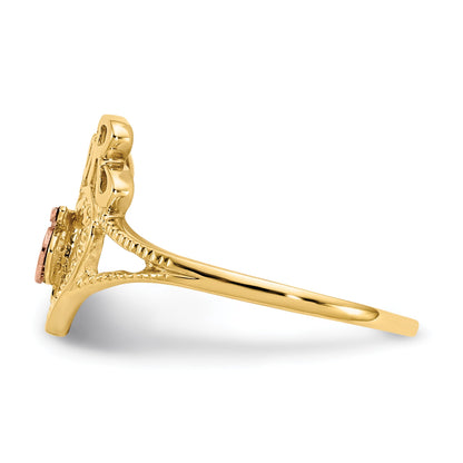 14k Two-Tone Quinceanera AMOR 15 Heart Ring