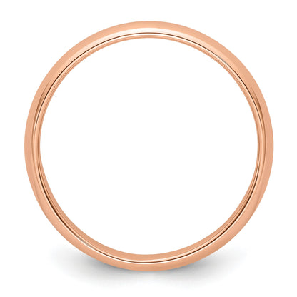14k Rose Gold 4mm Half-Round Wedding Band Size 5
