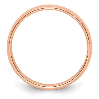 14k Rose Gold 5mm Milgrain Half-Round Wedding Band Size 11.5
