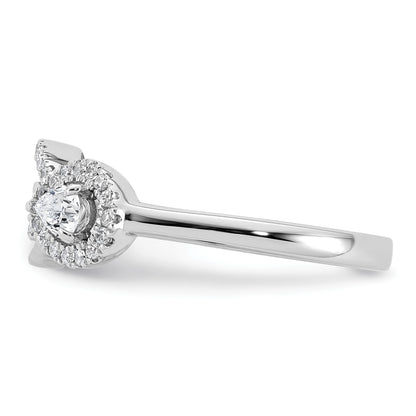 14K White Gold Polished 1/4 carat Diamond Infinity Ring
