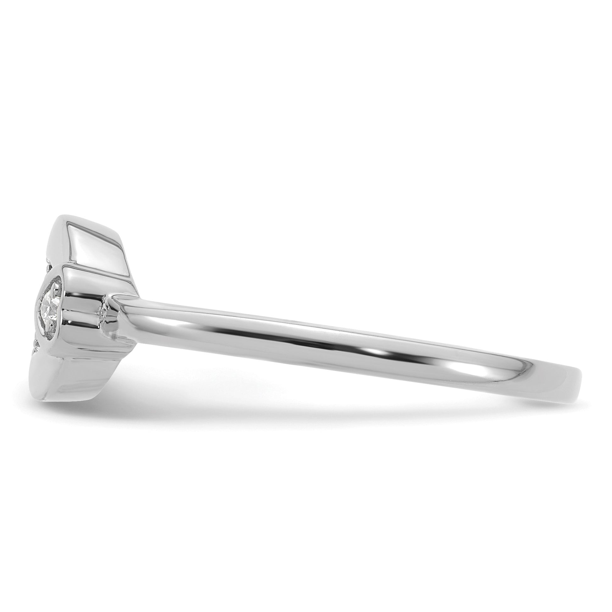 14k WG Dia. Heart w/ 4 Birthstone Mother's Circle Ring Semi-mount