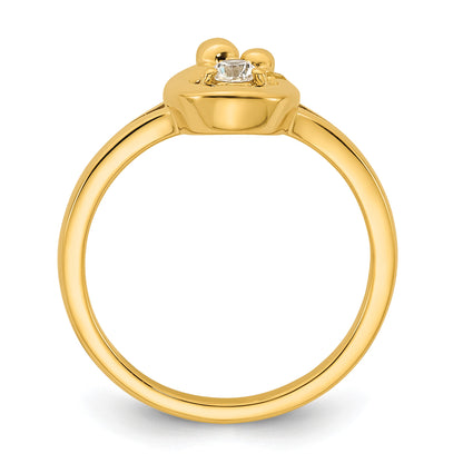 14k Diamond with 1 Birthstone Mother/Child Ring Semi-mount