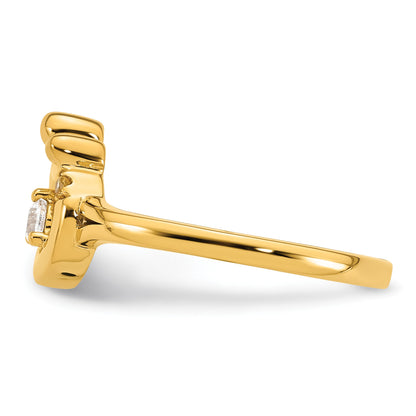 14k Diamond with 1 Birthstone Mother/Child Ring Semi-mount