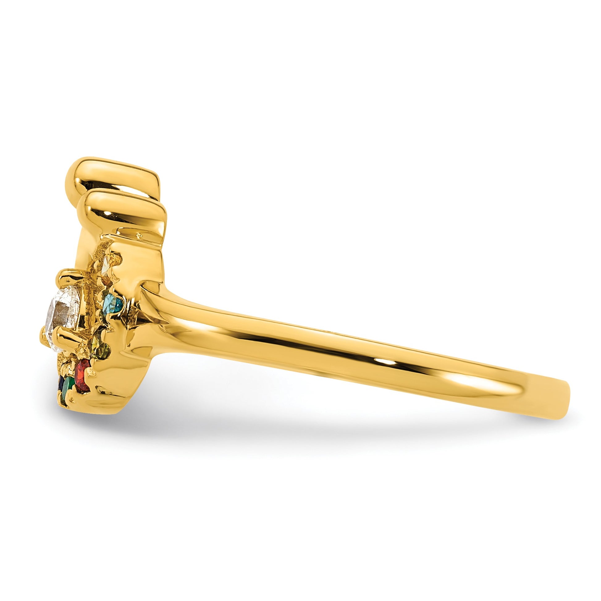 14k Diamond with 6 Birthstone Mother/Child Ring Semi-mount