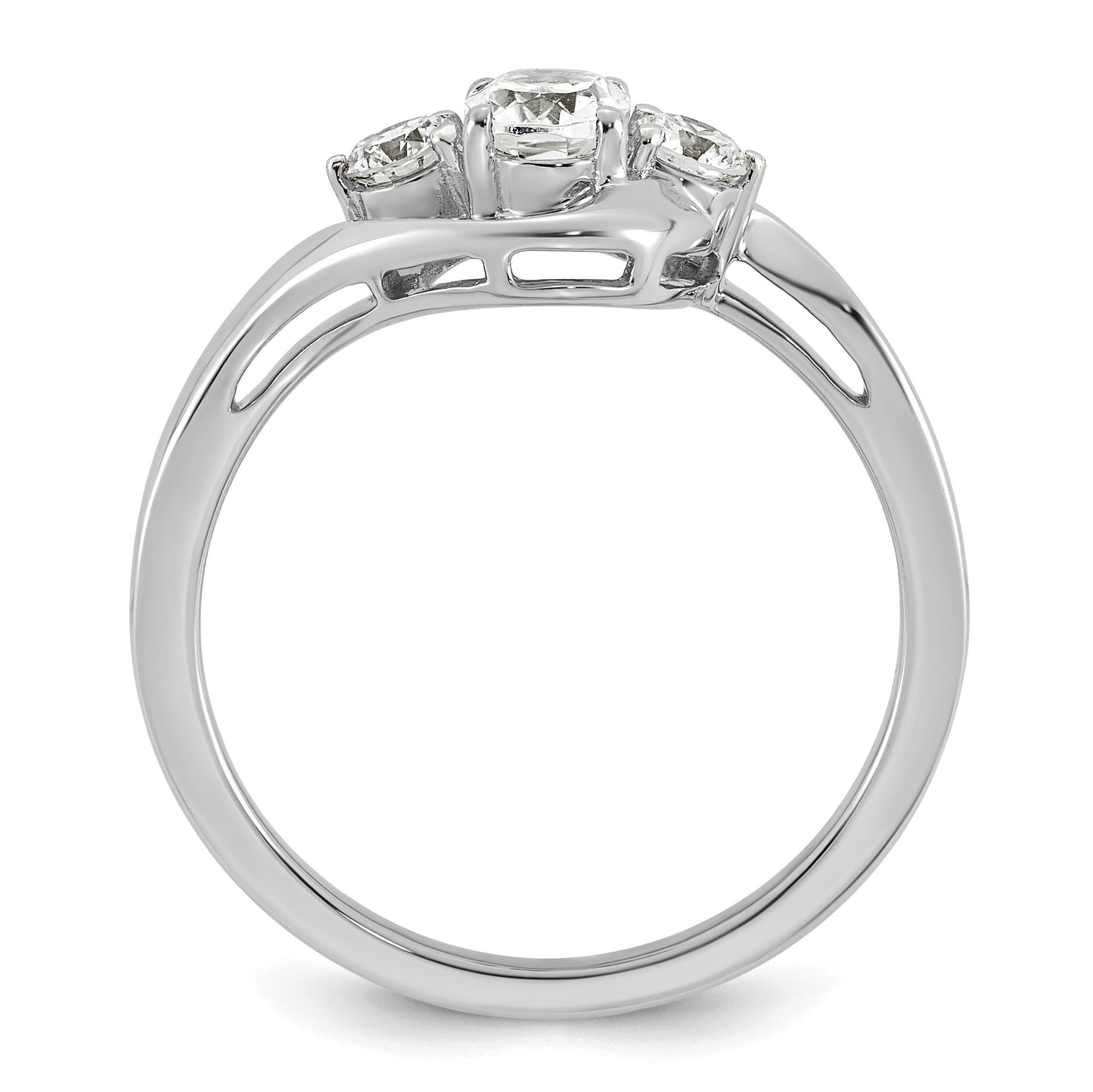 14k White Gold White Topaz & 1/5 carat Lab Grown Diamond VS/SI+ G+ April Birthstone Complete Ring