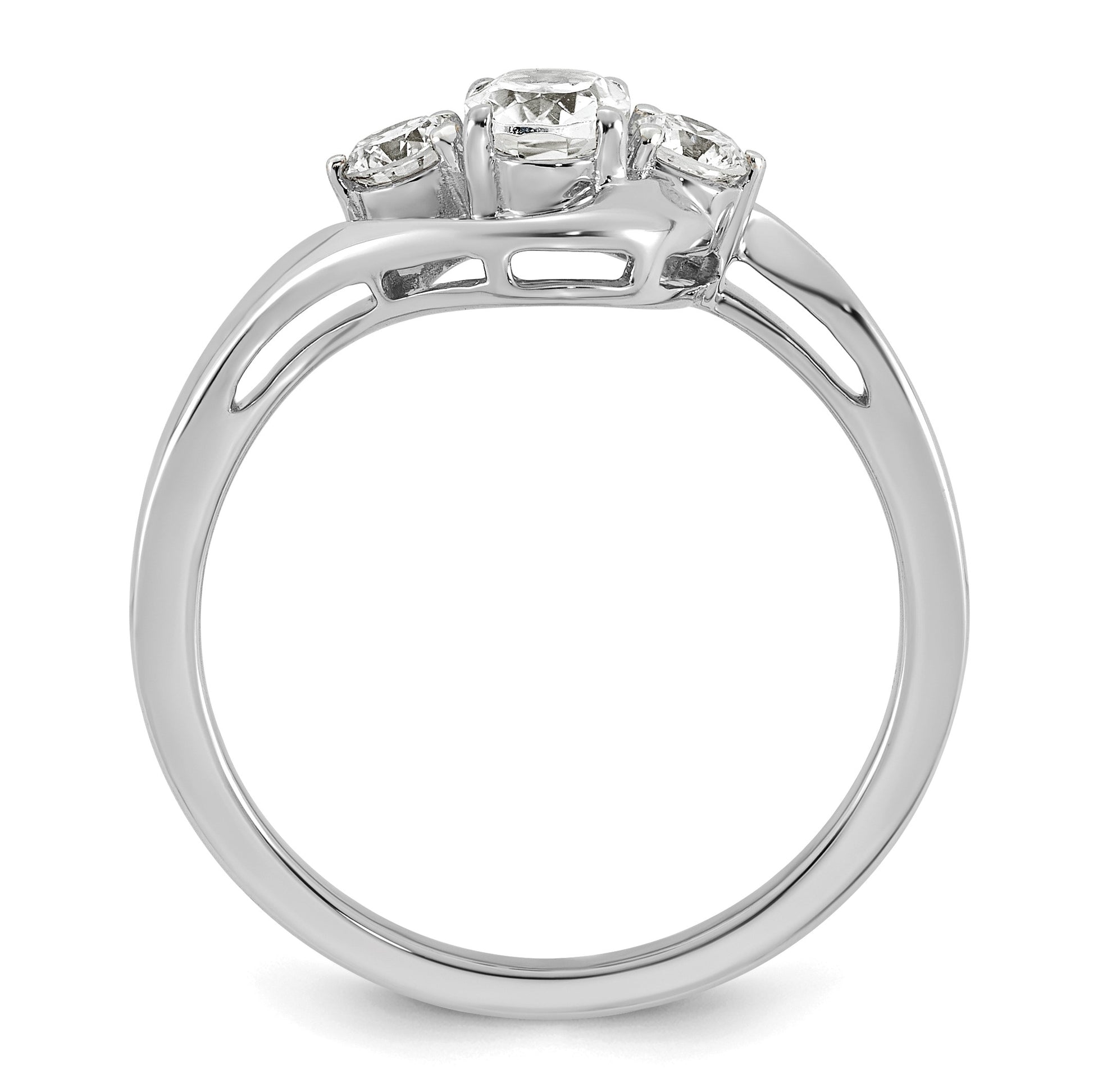 14k White Gold White Topaz & 1/5 carat Lab Grown Diamond VS/SI+ G+ April Birthstone Complete Ring