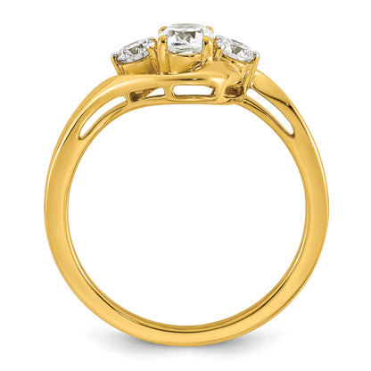 14k White Topaz & 1/5 carat Lab Grown Diamond VS/SI+ G+ April Birthstone Complete Ring
