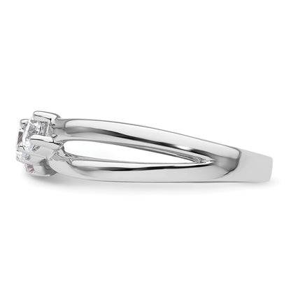 14K White Gold 3-Stone Diamond Engagement Ring