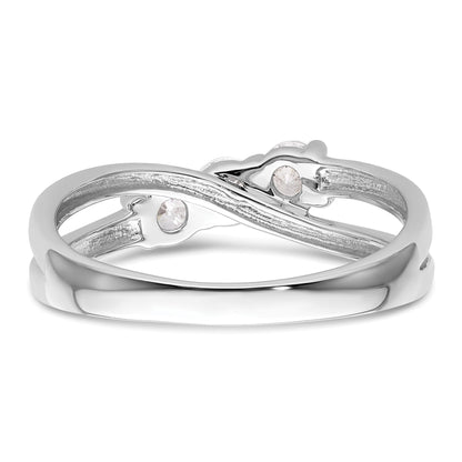 14K White Gold 3-Stone Diamond Engagement Ring