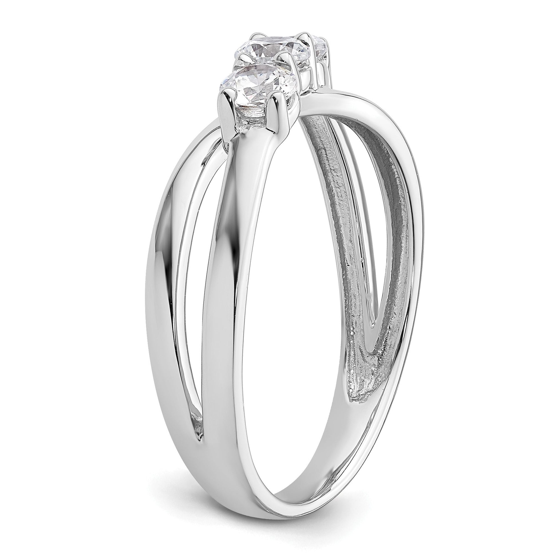 14K White Gold 3-Stone Diamond Engagement Ring