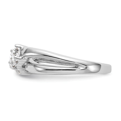 14K White Gold 3-Stone Diamond Engagement Ring