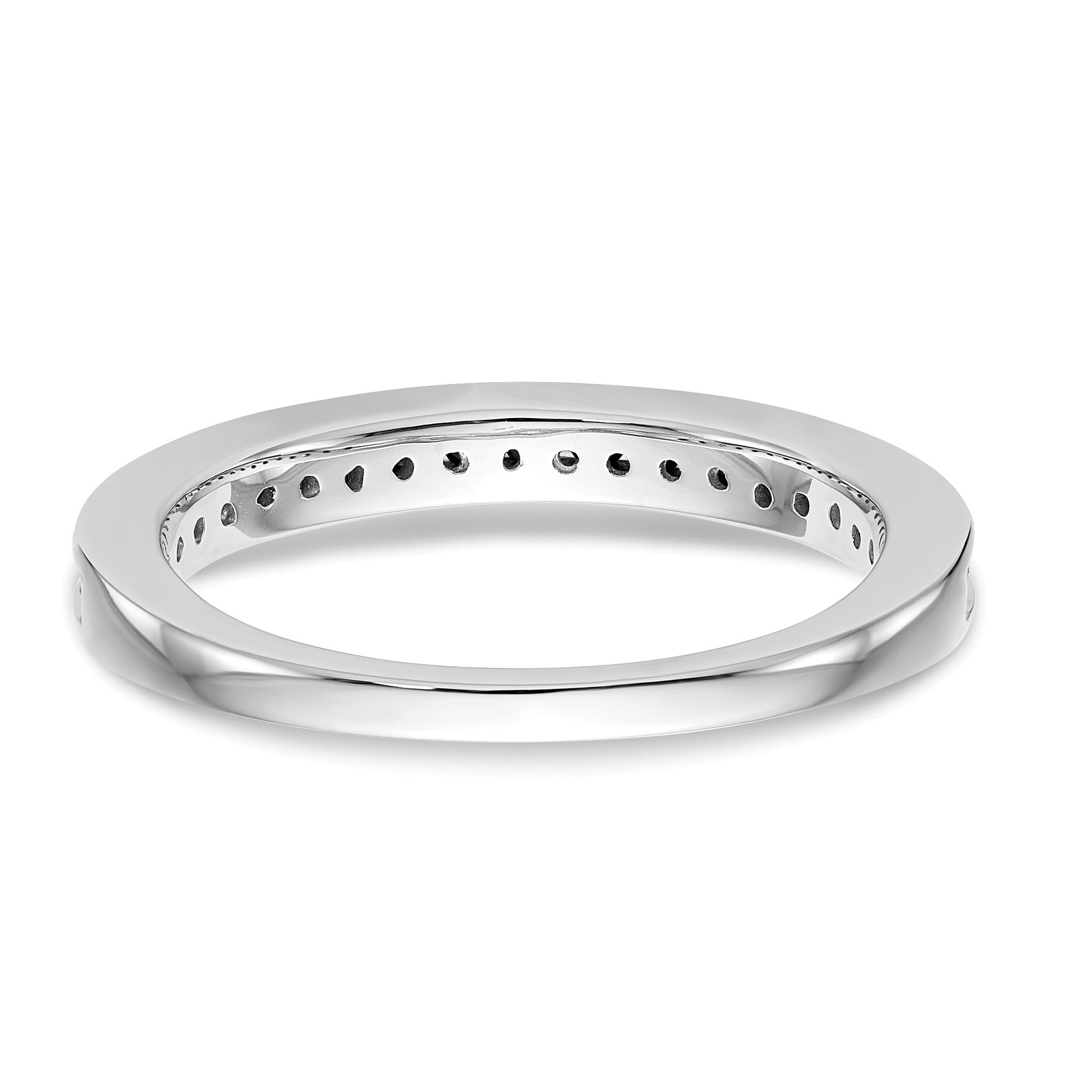 14k White Gold Blue Sapphire Complete Channel Band