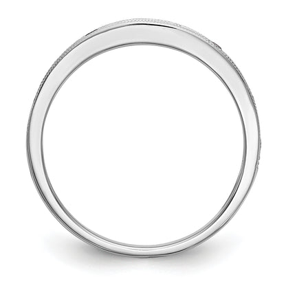 14k White Gold Blue Sapphire Complete Channel Band