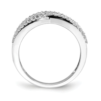 14k White Gold Ruby and 1/3 carat Diamond Fancy Ring