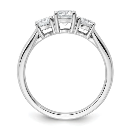 14kw Lab Grown Diamond VS+ F+ 1/2 ctw Complete 3 Stone Band