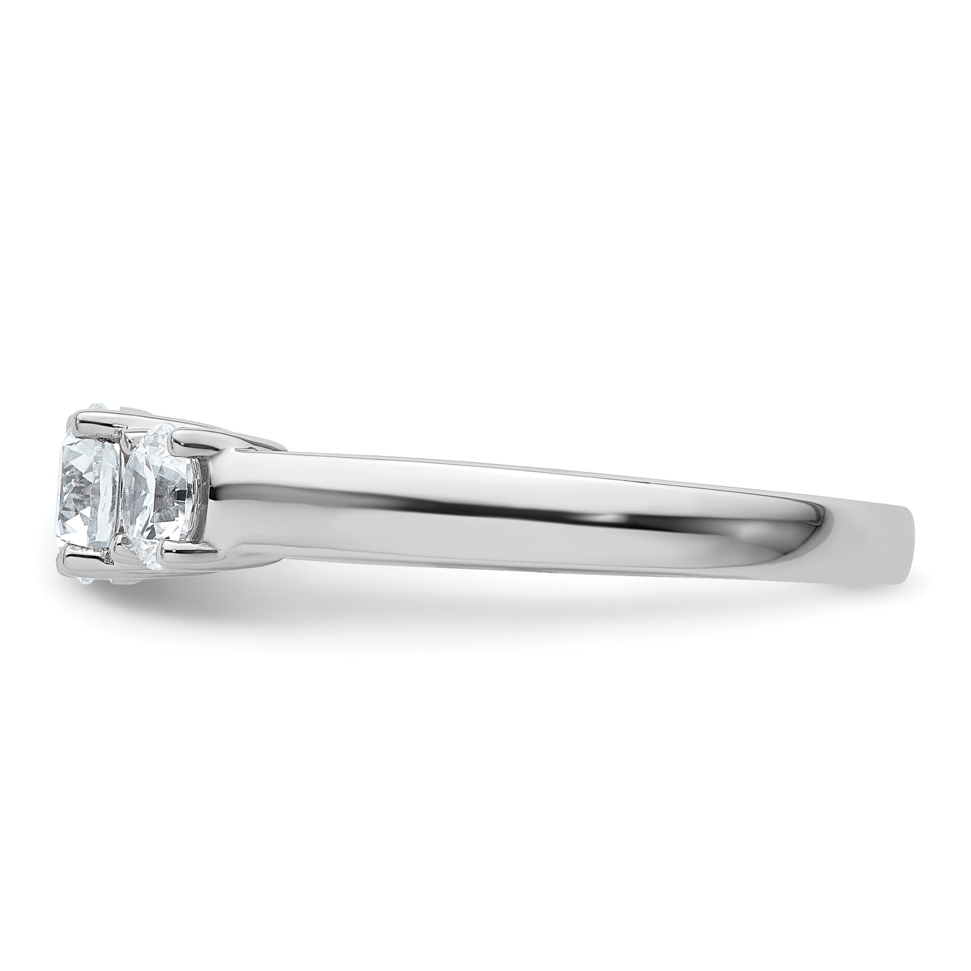 14kw Lab Grown Diamond VS+ F+ 1/2 ctw Complete 3 Stone Band