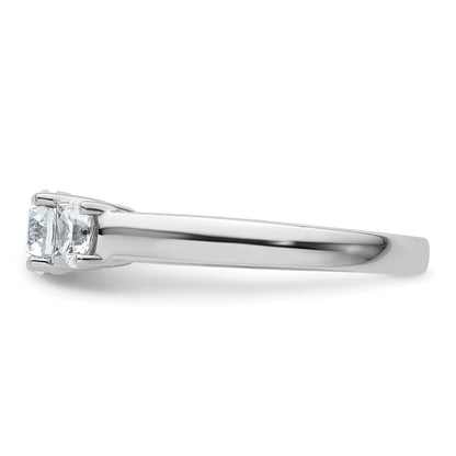 14kw Lab Grown Diamond VS+ F+ 1/2 ctw Complete 3 Stone Band