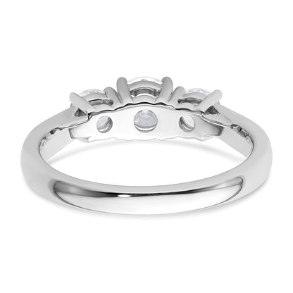 14kw Lab Grown Diamond VS+ F+ 1/2 ctw Complete 3 Stone Band
