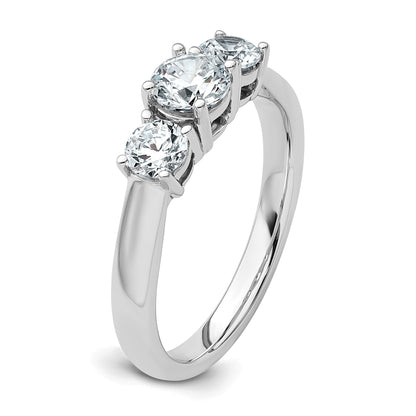 14kw Lab Grown Diamond VS+ F+ 1/2 ctw Complete 3 Stone Band