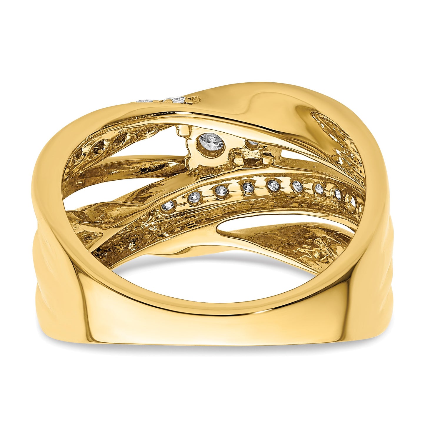 14k 5/8 carat Diamond Fancy Woven Ring
