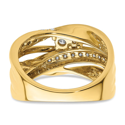 14k 5/8 carat Diamond Fancy Woven Ring