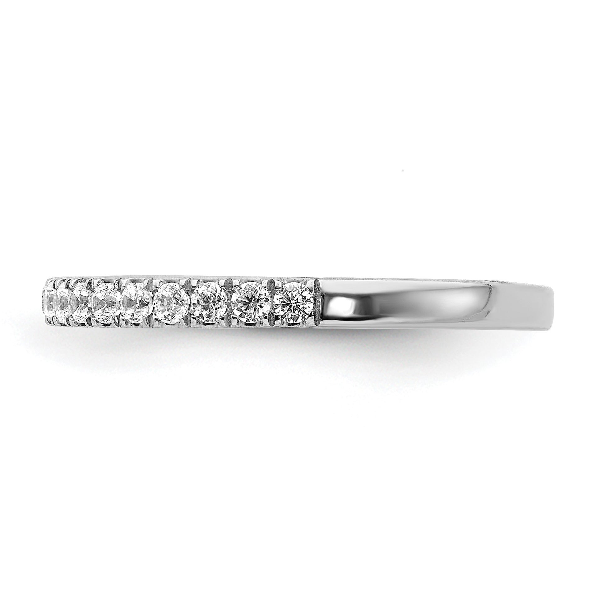 14k White Gold 2mm 3/8 carat Diamond Band