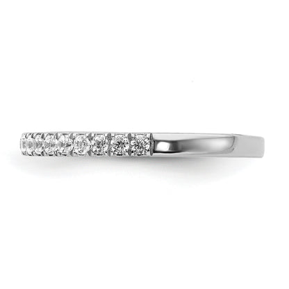 14k White Gold 2mm 3/8 carat Diamond Band