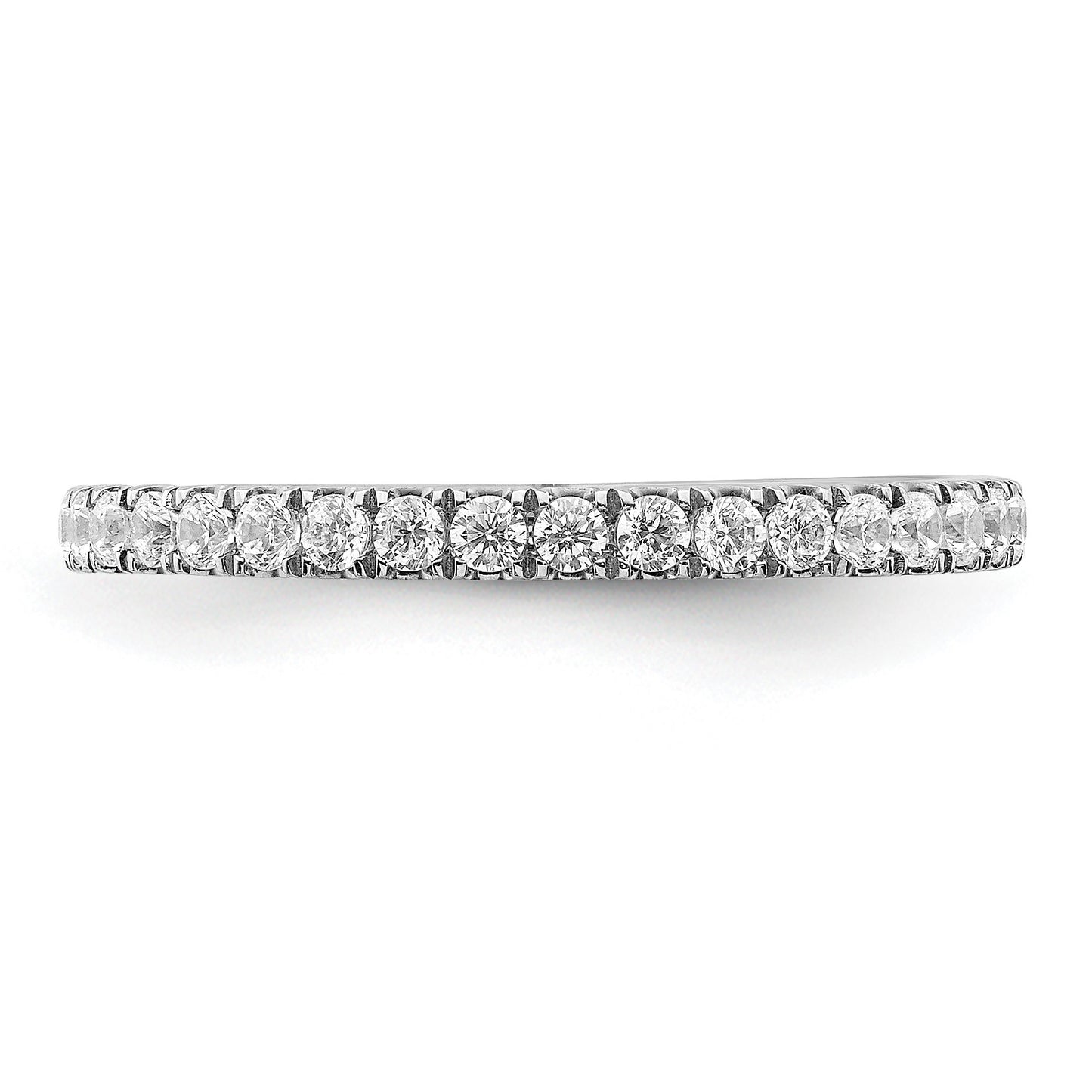 14k White Gold 2mm 3/8 carat Diamond Band