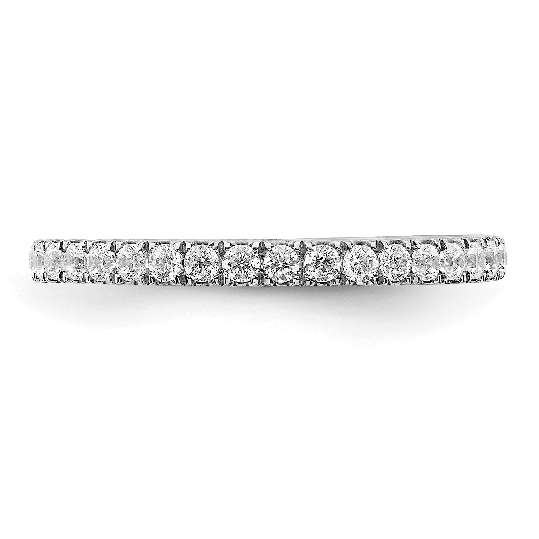 14k White Gold 2mm 3/8 carat Diamond Band