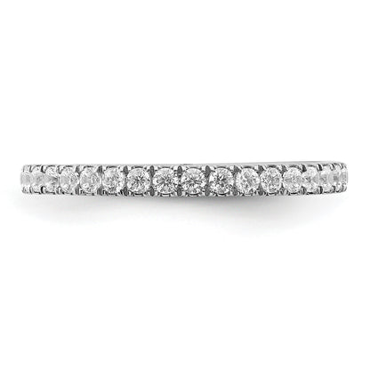14k White Gold 2mm 3/8 carat Diamond Band