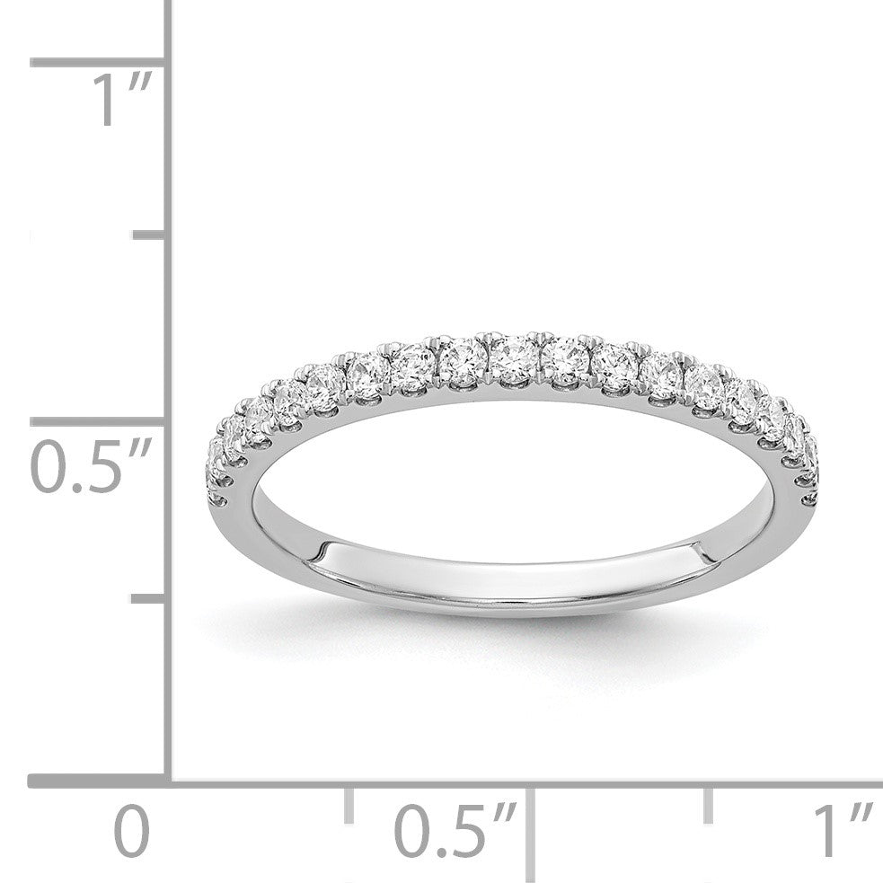 14k White Gold 2mm 3/8 carat Diamond Band