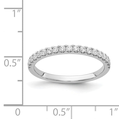 14k White Gold 2mm 3/8 carat Diamond Band